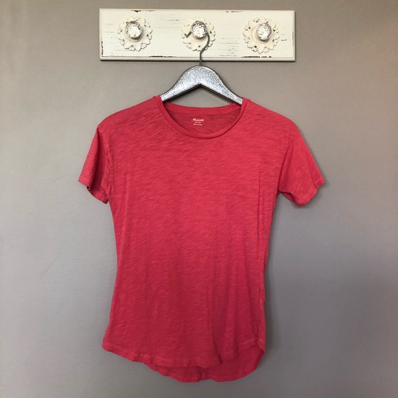 Madewell Tops - Madewell | Light Red Cotton Short Sleeve Tee